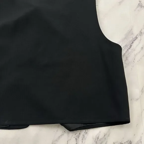 Carole Little Womens Vintage 90s Beaded Vest Size 14 Black Purple Floral Sequins - Picture 9 of 10